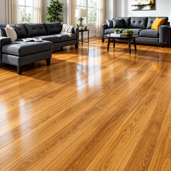 Vinyl flooring installation completed in a Dubai retail showroom