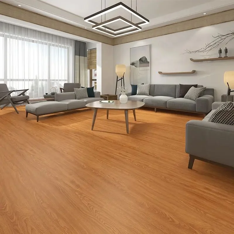 Completed vinyl flooring installation in a Dubai Marina apartment living room