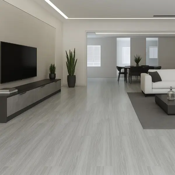 SPC vinyl flooring installed in a Dubai office interior