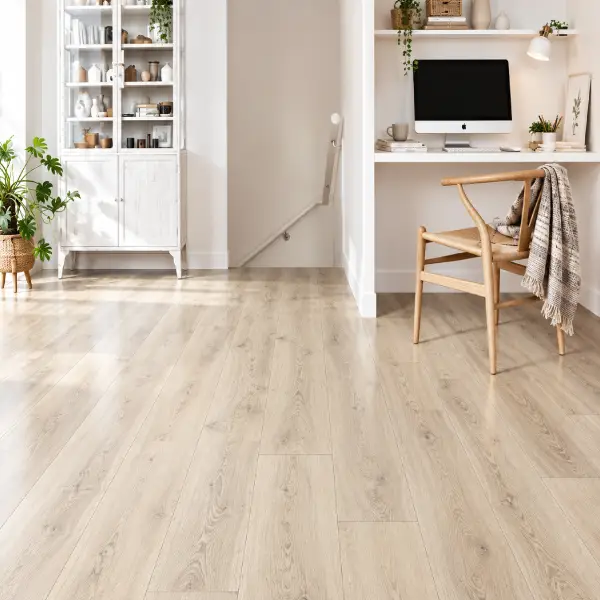 Luxury vinyl tile flooring completed in a Dubai Hills villa hallway