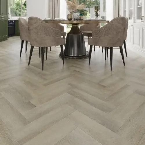 Wood-effect LVT flooring sample